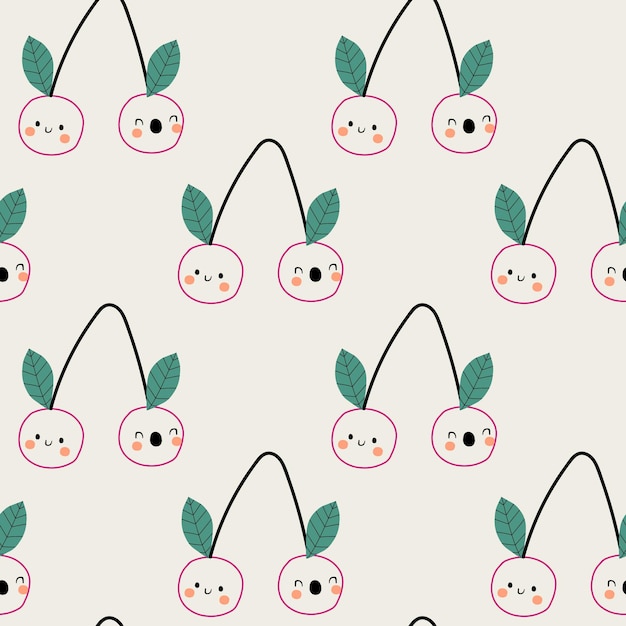 Patrón de fruta de verano Vector lindo fondo sin costuras con piña sandía limón naranja st