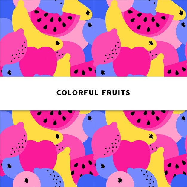 patrón de frutas coloridas