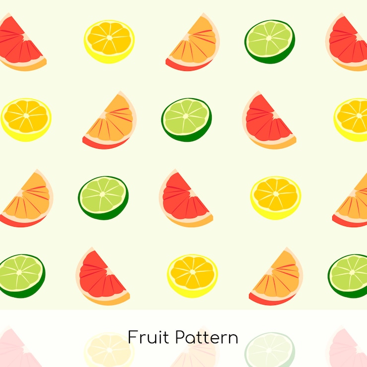 Vector patrón de frutas