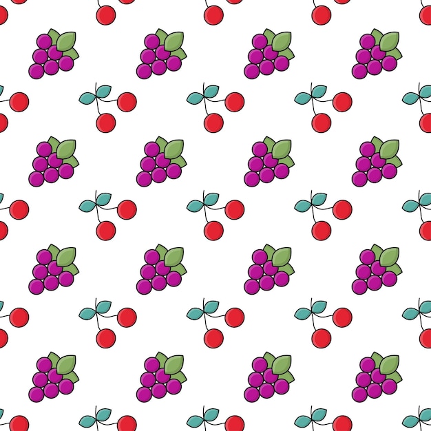 Patrón de frutas