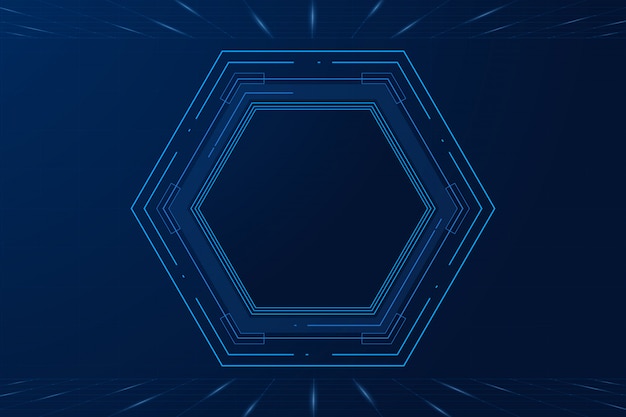 patrón futurista hexagonal de ciencia ficción de vector