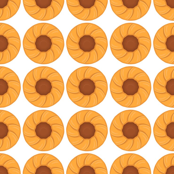 Vector el patrón de la galleta casera tiene un sabor diferente en la galleta de pastelería