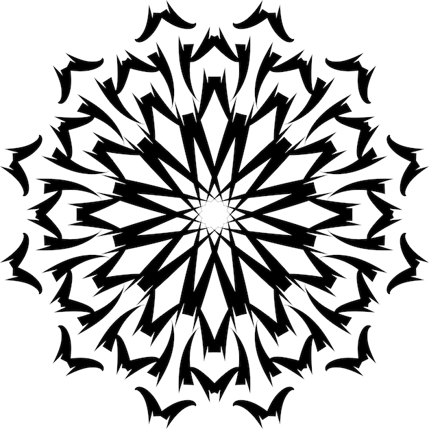 Patrón de garabato dibujado a mano Mandala decorativa Elemento de diseño para impresiones Tarjetas de felicitación Libro de colorear para adultos Invitaciones Tatuaje textil