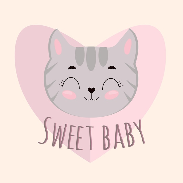 Patrón de gato lindo