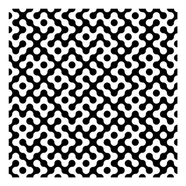 Patrón geométrico abstracto en blanco y negro