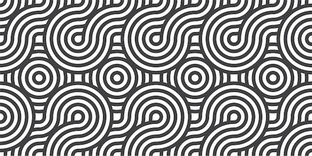 Patrón geométrico abstracto de círculo y redondo