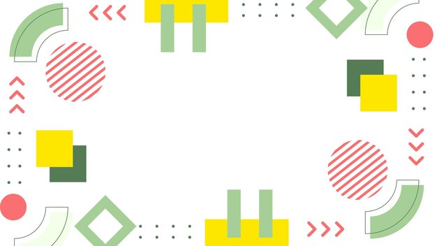 Patrón geométrico abstracto colorido con formas de Memphis Ideal para fondos Proyectos de arte y conceptos de diseño moderno Presentación de bandera de portada