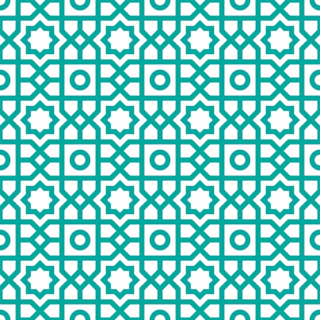 Patrón geométrico abstracto sin costuras en estilo árabe