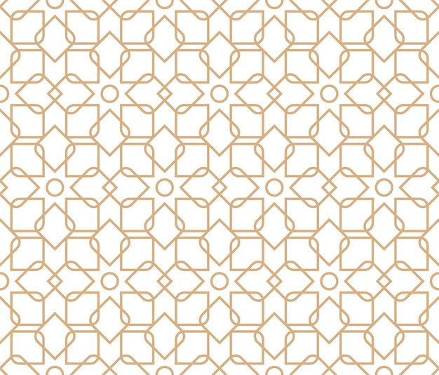 Patrón geométrico abstracto sin costuras en estilo islámico