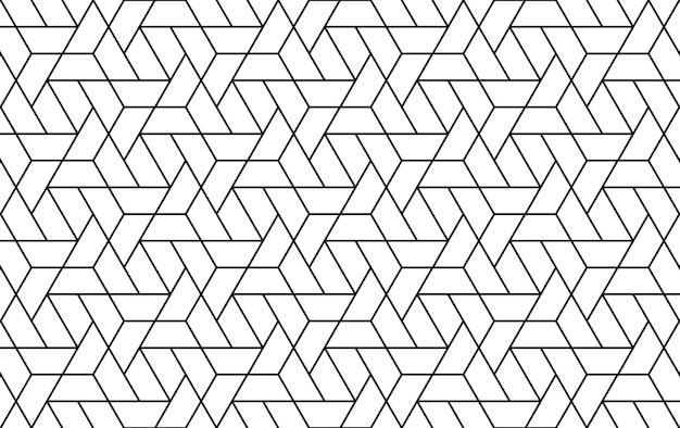 Patrón geométrico abstracto sin costuras con formas hexagonales y poligonales aisladas