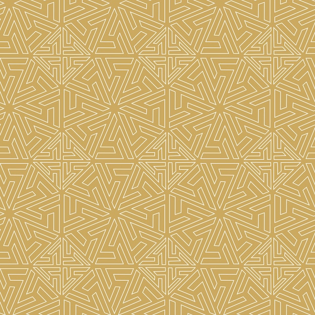 Patrón geométrico abstracto con cruces rayas líneas fondo sin costuras ornamento blanco y dorado