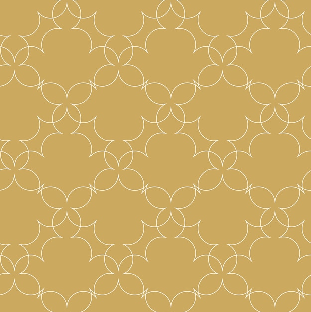 Patrón geométrico abstracto con cruces rayas líneas fondo sin costuras ornamento blanco y dorado