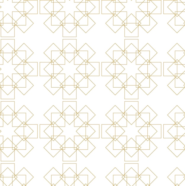 Patrón geométrico abstracto con cruces rayas líneas fondo sin costuras ornamento blanco y dorado