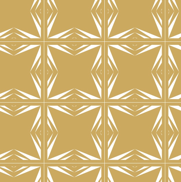Patrón geométrico abstracto con cruces rayas líneas fondo sin costuras ornamento blanco y dorado