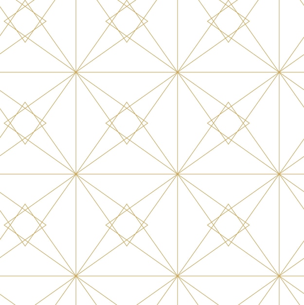 Patrón geométrico abstracto con cruces rayas líneas fondo sin costuras ornamento blanco y dorado