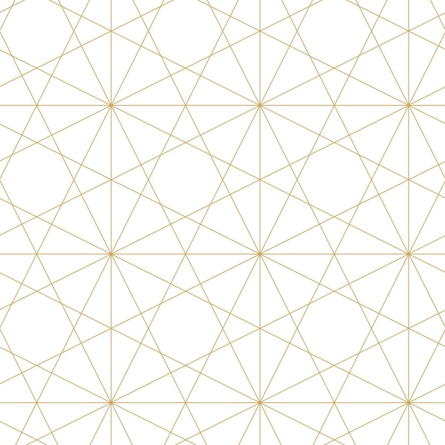 Patrón geométrico abstracto con cruces rayas líneas fondo sin costuras ornamento blanco y dorado
