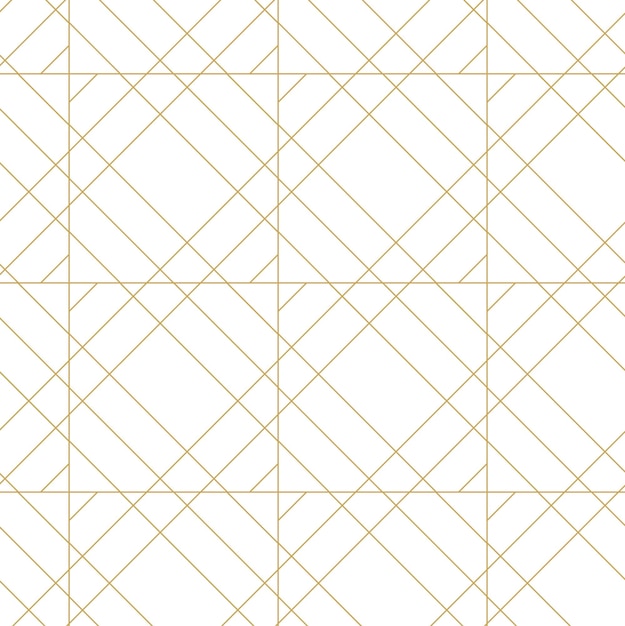 Patrón geométrico abstracto con cruces rayas líneas fondo sin costuras ornamento blanco y dorado