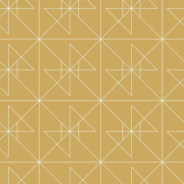 Patrón geométrico abstracto con cruces rayas líneas fondo sin costuras ornamento blanco y dorado