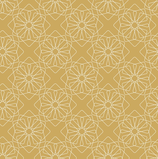 Patrón geométrico abstracto con cruces rayas líneas fondo sin costuras ornamento blanco y dorado