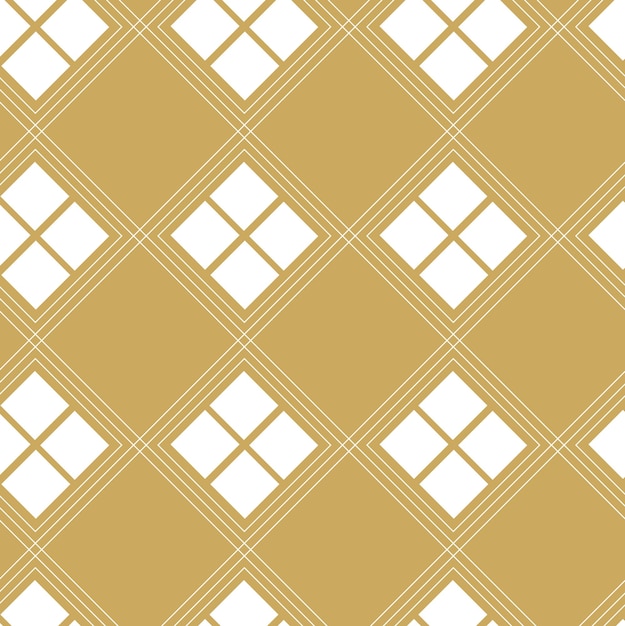 Patrón geométrico abstracto con cruces rayas líneas fondo sin costuras ornamento blanco y dorado