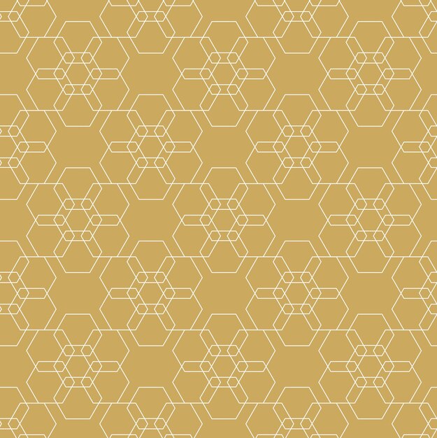 Patrón geométrico abstracto con cruces rayas líneas fondo sin costuras ornamento blanco y dorado