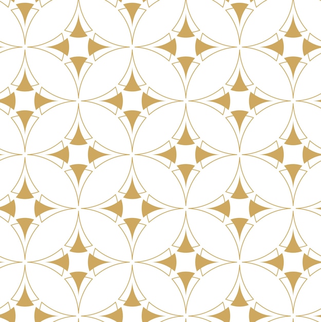 Patrón geométrico abstracto con cruces rayas líneas fondo sin costuras ornamento blanco y dorado