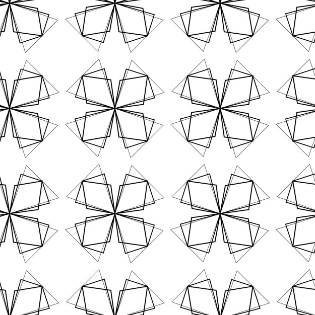 Patrón geométrico abstracto con cruces rayas líneas fondo sin costuras ornamento blanco y negro