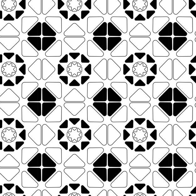 Patrón geométrico abstracto con cruces rayas líneas fondo sin costuras ornamento blanco y negro