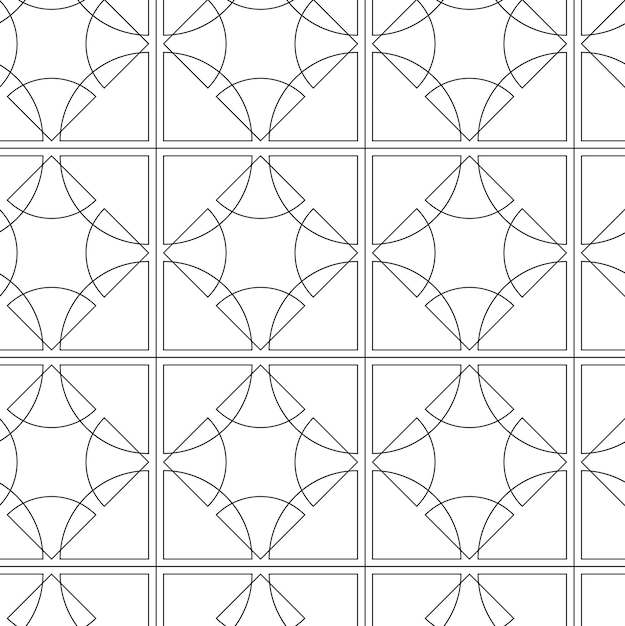 Patrón geométrico abstracto con cruces rayas líneas fondo sin costuras ornamento blanco y negro