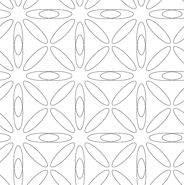 Patrón geométrico abstracto con cruces rayas líneas fondo sin costuras ornamento blanco y negro