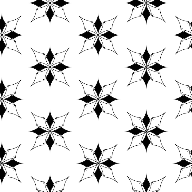 Patrón geométrico abstracto con cruces rayas líneas fondo sin costuras ornamento blanco y negro