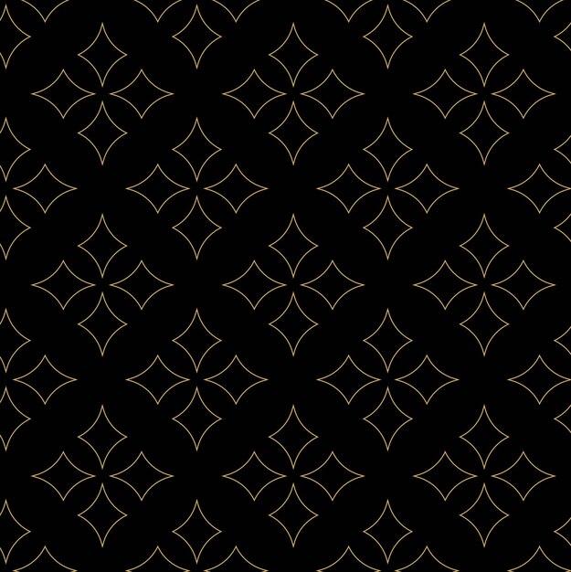 Patrón geométrico abstracto con cruces rayas líneas fondo sin costuras ornamento negro y dorado