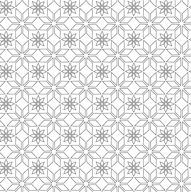 Patrón geométrico abstracto con cruces rayas líneas fondo vectorial sin costuras blanco y negro