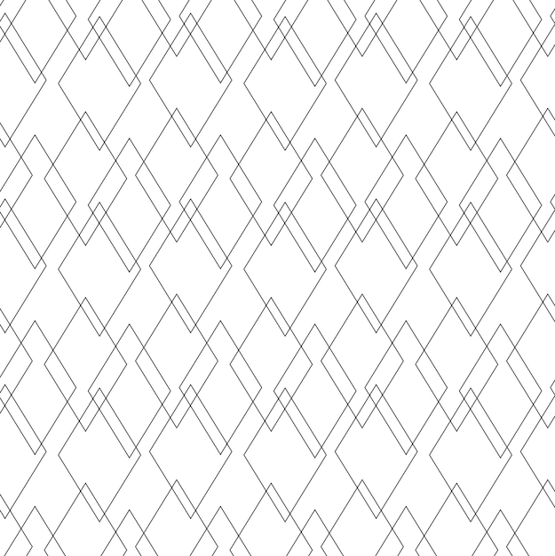 Patrón geométrico abstracto con cruces rayas líneas fondo vectorial sin costuras blanco y negro
