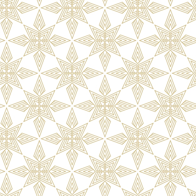 Patrón geométrico abstracto con cruces rayas líneas fondo vectorial sin costuras ornamento blanco y dorado diseño gráfico reticulado moderno