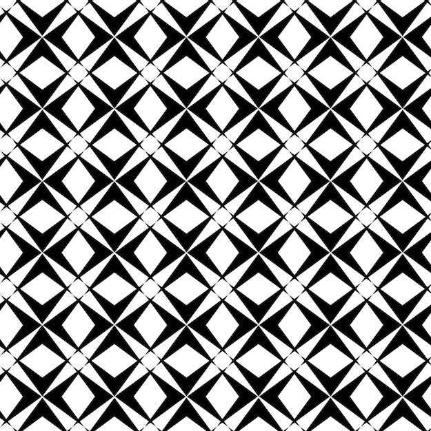 Patrón geométrico abstracto con cuadrados cruces rayas líneas fondo vectorial sin costuras ornamento blanco y negro diseño gráfico reticulado moderno