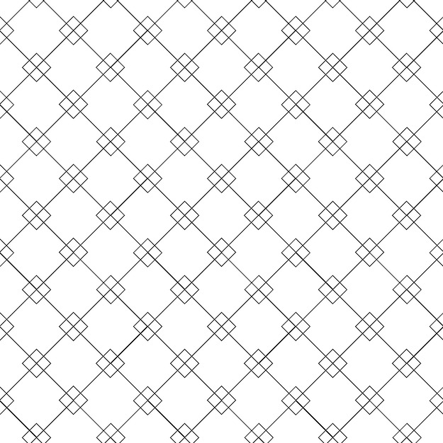 Patrón geométrico abstracto con cuadrados rayas líneas fondo sin costuras ornamento blanco y negro