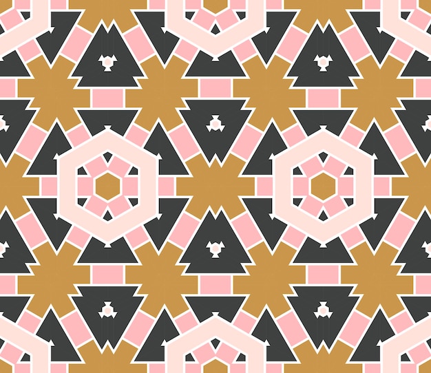 Patrón geométrico abstracto sin fisuras. Fondo geométrico ornamental. Mosaico, cola.