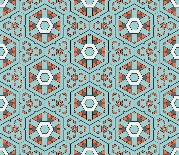 Patrón geométrico abstracto sin fisuras. Fondo geométrico ornamental. Mosaico, cola.