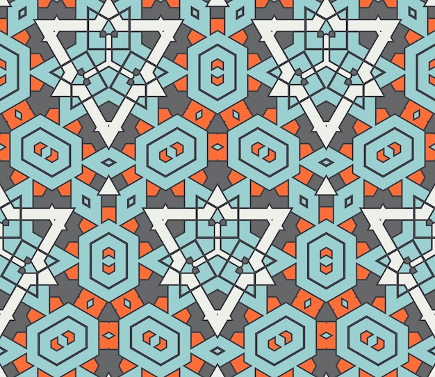 Patrón geométrico abstracto sin fisuras. Fondo geométrico ornamental. Mosaico, cola.