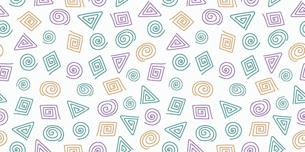 Patrón geométrico abstracto Formas círculo en espiral Fondo multicolor Papel tapiz de textura sin costuras
