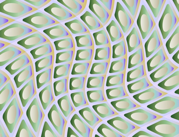 Patrón geométrico abstracto con formas onduladas y colores de gradiente vibrantes