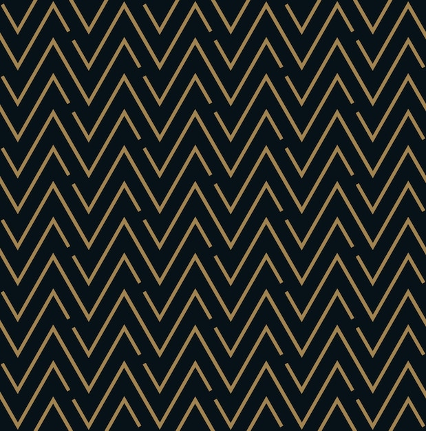 Patrón geométrico abstracto con líneas Un fondo vectorial sin costuras Textura azul negra y dorada
