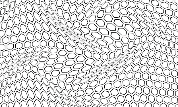 patrón geométrico abstracto con las líneas hexagonales
