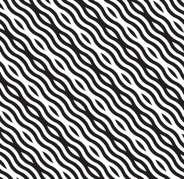 Patrón geométrico abstracto con líneas onduladas de fondo vectorial