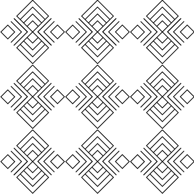 Patrón geométrico abstracto con líneas de rayas Fondo vectorial sin costuras Ornamento blanco y negro