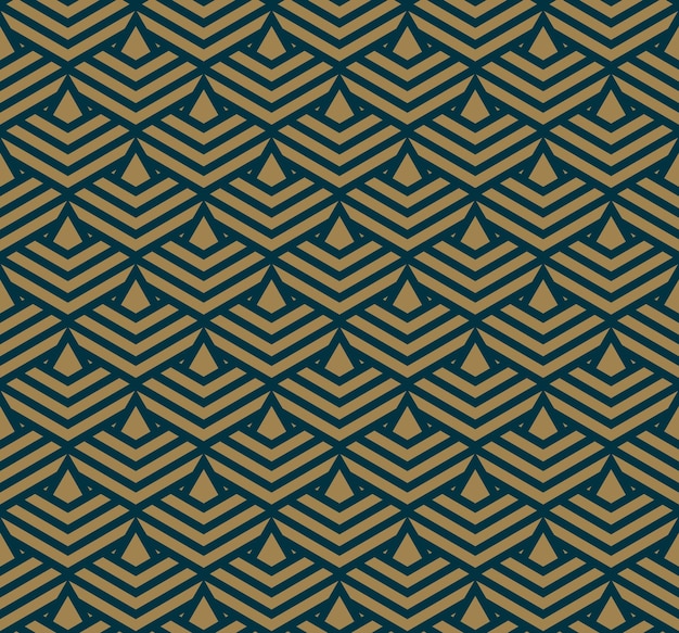 Patrón geométrico abstracto con líneas rombos Un fondo de vector transparente Blueblack y textura dorada