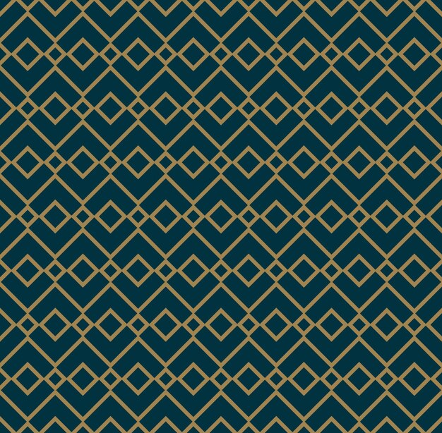 Patrón geométrico abstracto con líneas rombos Un fondo de vector transparente Blueblack y textura dorada
