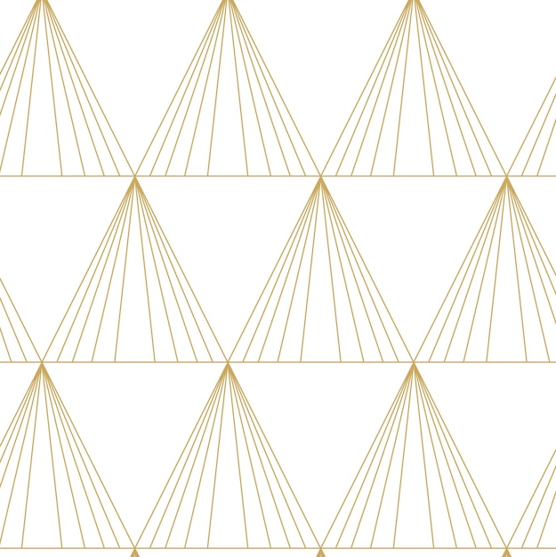 Patrón geométrico abstracto con líneas triangulares y rayas en fondo blanco Un fondo vectorial sin costuras Patrón gráfico moderno Patrón blanco y dorado