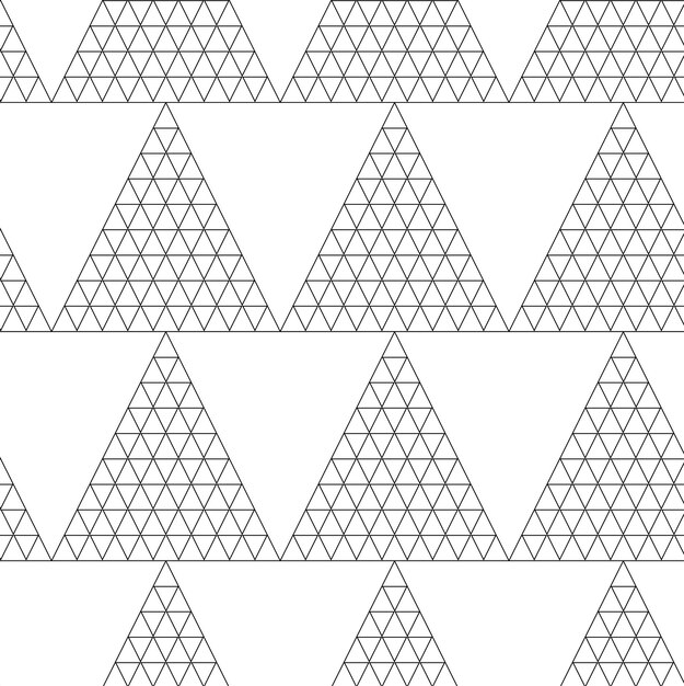 Patrón geométrico abstracto con líneas triangulares y rayas en fondo blanco Un fondo vectorial sin costuras Patrón gráfico moderno Patrón blanco y negro